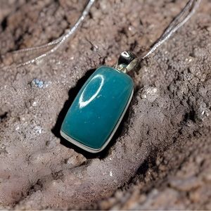 18.15cts Blue Smithsonite 925 Silver Pendant